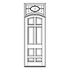 8-panel radius door with 5-lite shaped transom
Unit Dimension 44-1/2" x 134"
Door Dimension 42" x 108-1/2"
Panels - raised
Glazing - Single glass, TDL, with energy panel